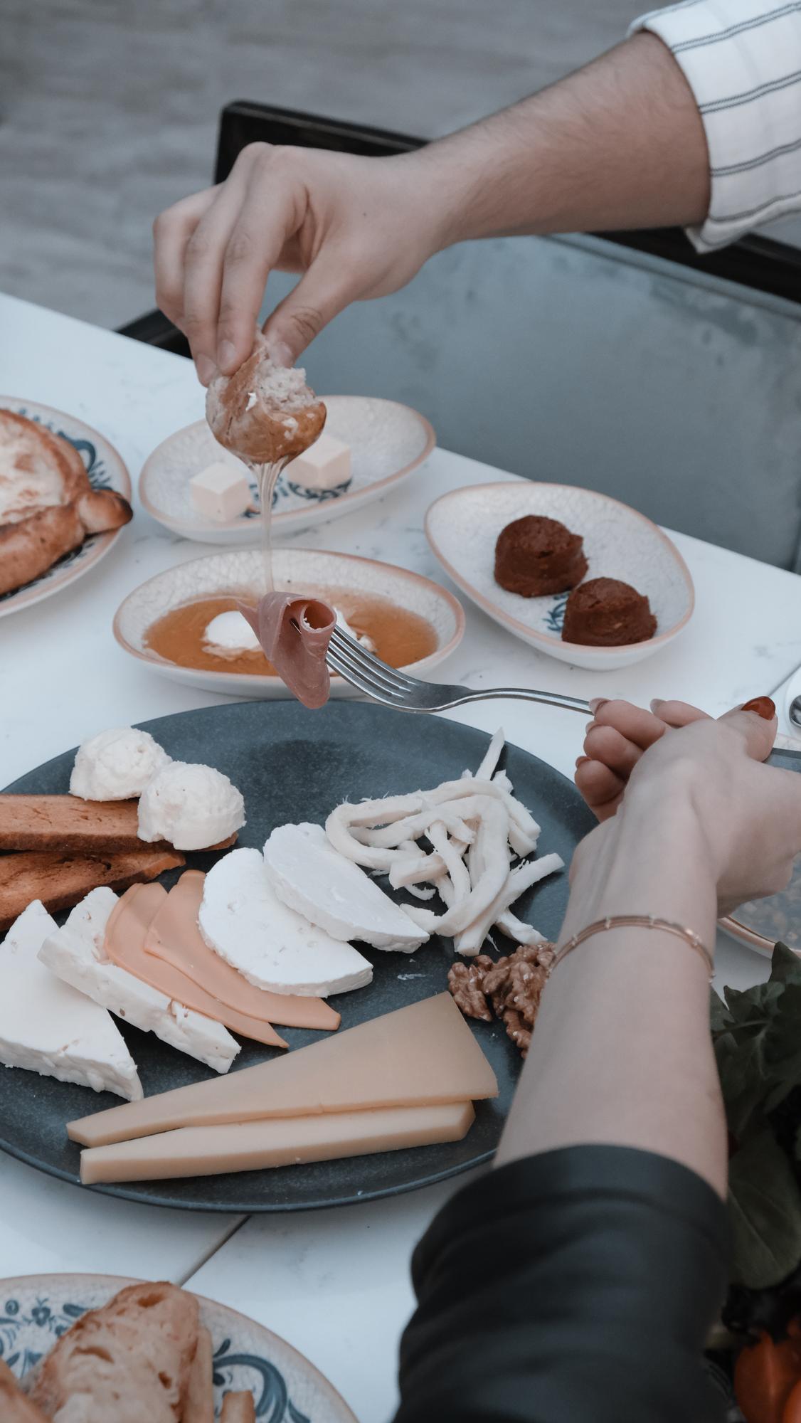 Large editorial shot of a plated course